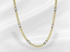 Kette/Collier: massive Panzerkette mit Brillanten von zusammen ca. 1,61ct