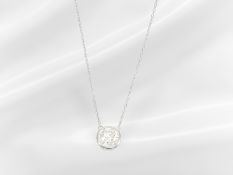 Kette/Collier: moderner Brillant Solitärschmuck, 1ct