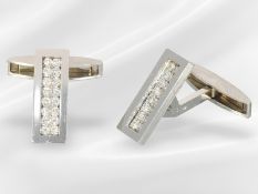 Manschettenknöpfe: hochwertige vintage Manschettenknöpfe mit Brillanten
