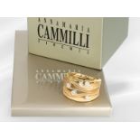 Ring: sehr dekorativer italienischer Designer-Brillant Goldschmiedering aus dem Hause Cammilli, Hand