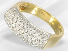Ring: eleganter Goldschmiedering mit Brillanten ca. 1,2ct