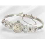 Armbanduhr: ehemals teure Schmuckuhr von Movado mit reichem Brillantbesatz, ca. 1965