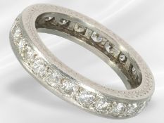Ring: antiker Platin Memoirering, 1,07ct Brillanten