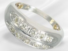 Ring: weißgoldener Brillant-Goldschmiedering