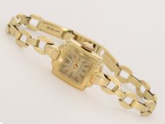 Armbanduhr: goldene vintage Damenuhr aus dem Hause Stova, um 1935