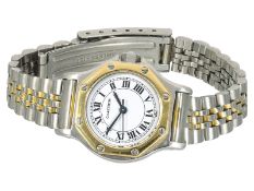 Armbanduhr: vintage Cartier Damenuhr, "Cartier Santos Octagon Automatic"
