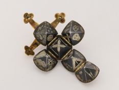 Anhänger: ausgefallener Freimaurer-Kreuz/Kugelanhänger, England um 1900