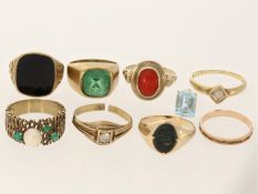 Ring/Ohrstecker: Konvolut vintage Schmuck