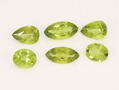 Konvolut Peridot, feine Farbe, 26,6ct