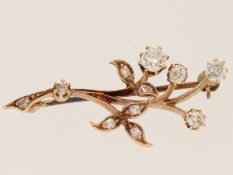 Brosche: antike Diamantbrosche, verm. Russland um 1900