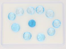 Konvolut Blautopase, 85ct