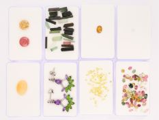 Konvolut Edelsteine/Halbedelsteine, Turmaline, Saphire, Moissanite, Diamant u.m.