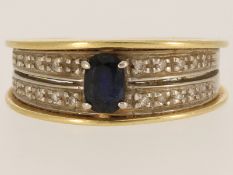Ring: vintage Saphirring, 18K Gold