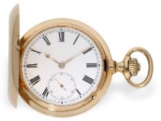 Pocket watch: very rare IWC gold hunting case pocket watch ‘Extra Quality’, circa 1900