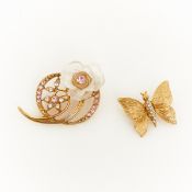 R. MANDLE - Zwei Vintage Broschen