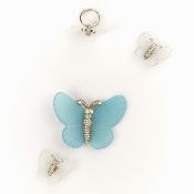 Kenneth Jay Lane (KJL) - Drei Vintage-Broschen und ein Ring im Schmetterlingsmotiv (4 Teile)