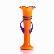 Vase sog. Tango Glas. Glasfabrik Franz Welz, Klostergrab / Böhmen um 1930.