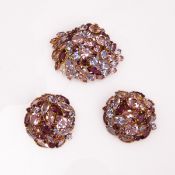 Haute Couture Vintage-Schmuckset: Paar Schuhclips und ein Brosche-Clip