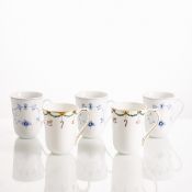 3 Becher - Musselmalet und Star Fluted Christmas, Kopenhagen ab 1985