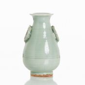 Longquan-Seladon glasierte birnenförmige Vase