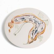 Jahresteller - Salvador Dali,  Rosenthal 1976, Motiv der zerfließenden Uhr
