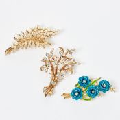 TRIFARI - Vintage Emaille-Brosche