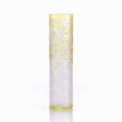 Stangenvase Eglantier (Heckenrose). Cristalleries de Baccarat, Nancy um 1900.