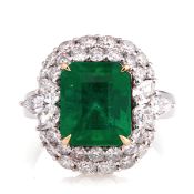Smaragd-Diamantring