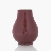 Große, seltene jì-hóng-Vase mit Qing-Dàoguang-Bodenmarke
