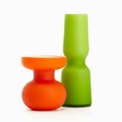 2 Vasen - Opalglas. Carlo Moretti, Murano um 1966.
