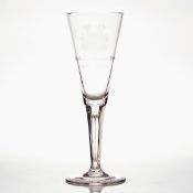 Kelchglas - Allianzwappen von Beneckendorff und von Hindenburg 1847-1934. Gräflich Schaffgotsch'sche