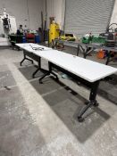 (2) Rolling Work Tables/Folding 59" x 23 1/2" x 29 1/2"