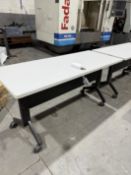 (2) Rolling Work Tables/Folding 59" x 23 1/2" x 29 1/2"