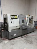 Hyundai-Kia CNC Lathe, SKT-300MS, Live Tooling, Samchully 12" 3 Jaw Chuck, Collet Nose, Sub Spindle,