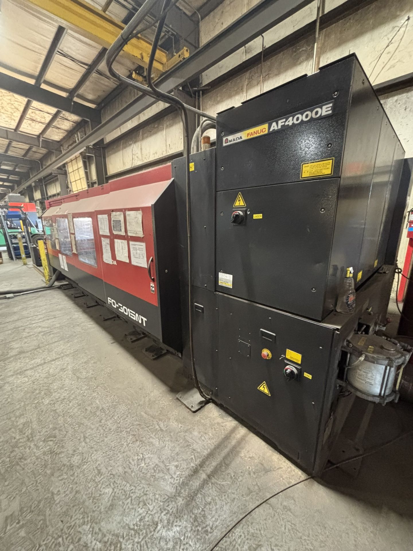 2006 Amada F03015NT CO2 Laser, 4,000w Resonator, 52,760 hours, with Chiller, Shuttle Table - Image 14 of 17
