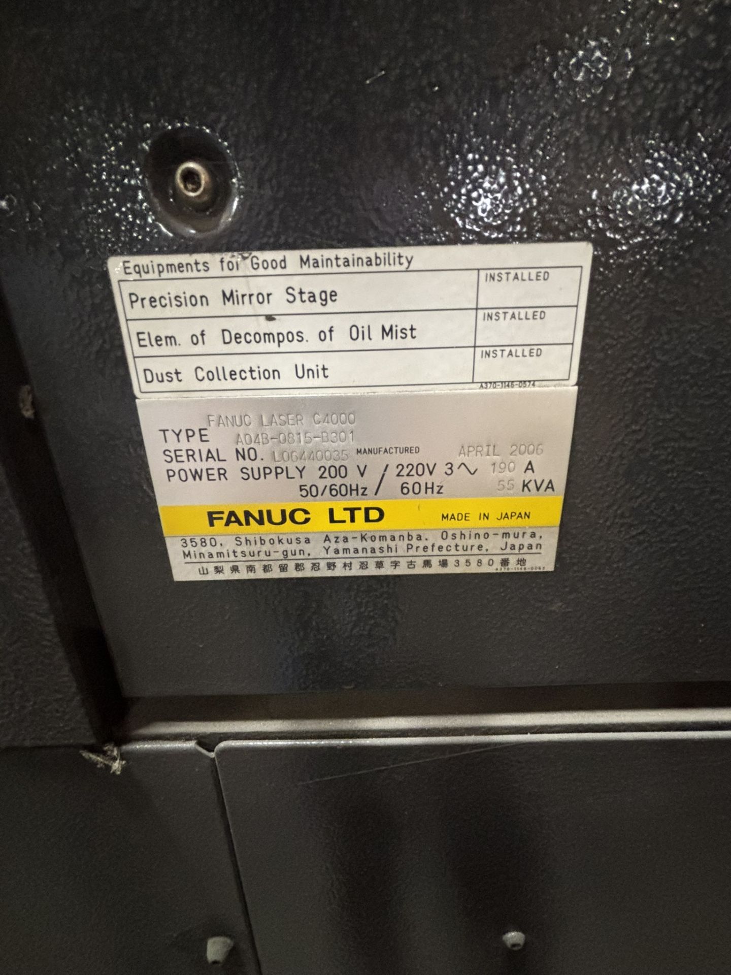 2006 Amada F03015NT CO2 Laser, 4,000w Resonator, 52,760 hours, with Chiller, Shuttle Table - Image 5 of 17