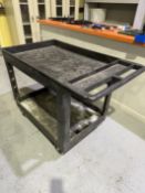 Uline Heavy Duty Z Tier Plastic Rolling Shop Cart