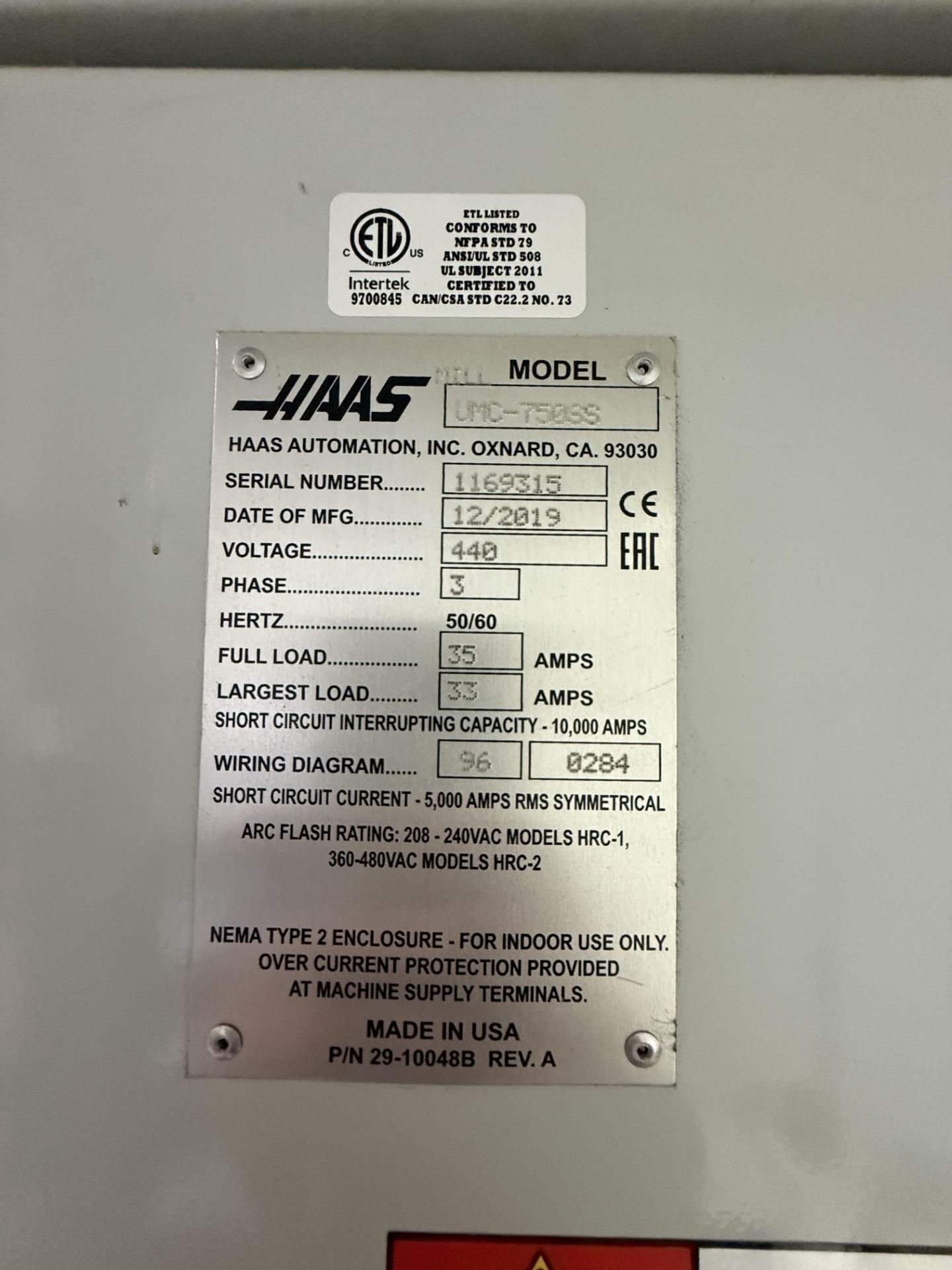 2019 Haas UMC 750SS, 5-Axis Vertical Machining Center, Haas Control, USB, Remote Jog, P-Cool, - Image 33 of 33