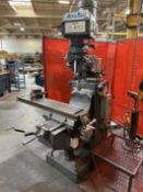 Acramill Bridgeport Vertical Manual, 3HP With 50” Auto Feed Bed, 240-440 3 Phase S/N 22222