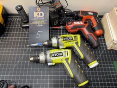 (4) Cordless Drills, with Chargers