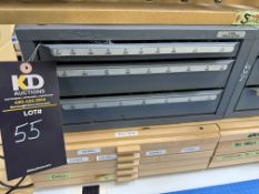 (3) Huot Drill Index Cabinets, with Bits