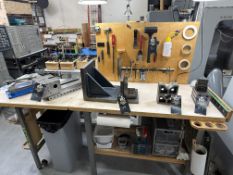 24" x 84" Work Table, with Assorted Hand Tools (NO TAGGED ITEMS)