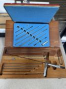 Central Tool Company ID Micrometer Set & Starrett Adjustable Depth Gage Set 0"-8"
