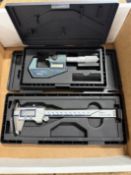 Mitutoyo 6" Digital Caliper & 0"-1" Digital Micrometer
