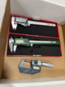 SPI & Insize 6" Digital Calipers & Mitutoyo 0"-1" Digital Micrometer