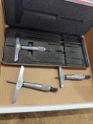 (3) Starrett 0"-6" Depth Micrometers