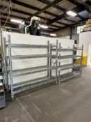 (2) 4-Tier Adjustable Steel Racks