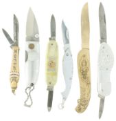 Konvolut von 6 Taschenmessern