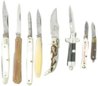 Konvolut von 8 Miniaturmessern