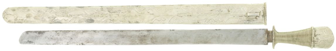 Tibetisch-bhutanisches Zeremonial-Kurzschwert (Patang), 19. Jhdt.